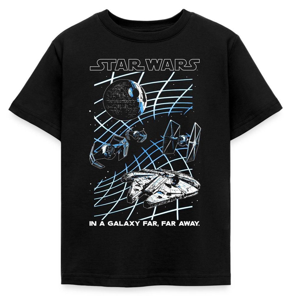 Star Wars In A Galaxy Far, Far Away Kinder T-Shirt, 122/128 Produktbild 