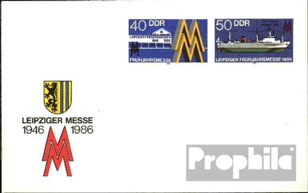 Belege Ganzsachen DDR 1986 U4 Amtlicher Umschlag Leipziger Messe