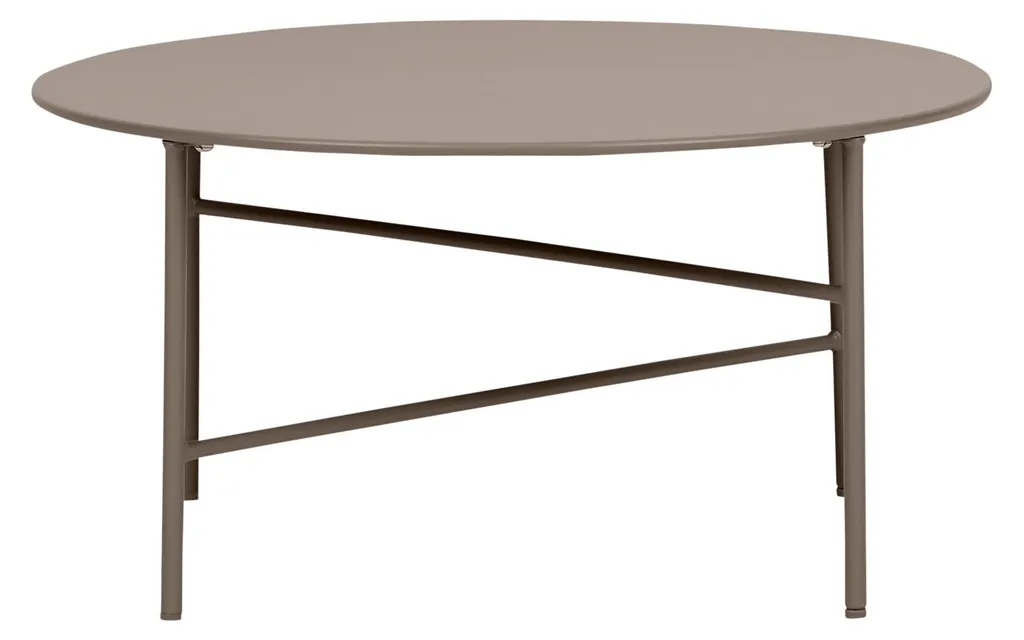 Table d'Appoint Ø70cm Finition Noyer - Plateau Rond Pesetos H35cm Chic