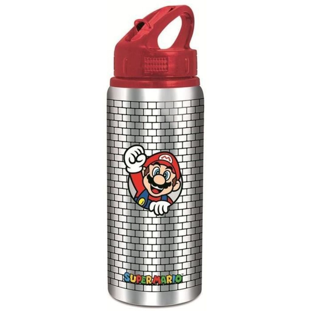 STOR Super Mario Bros Trinkflasche - Aluminium - Wiederverwendbar - Für Sport