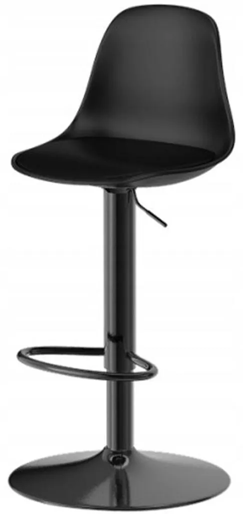 Siège de bar BH02B rotatif 360° et réglable 70-90cm en métal noir