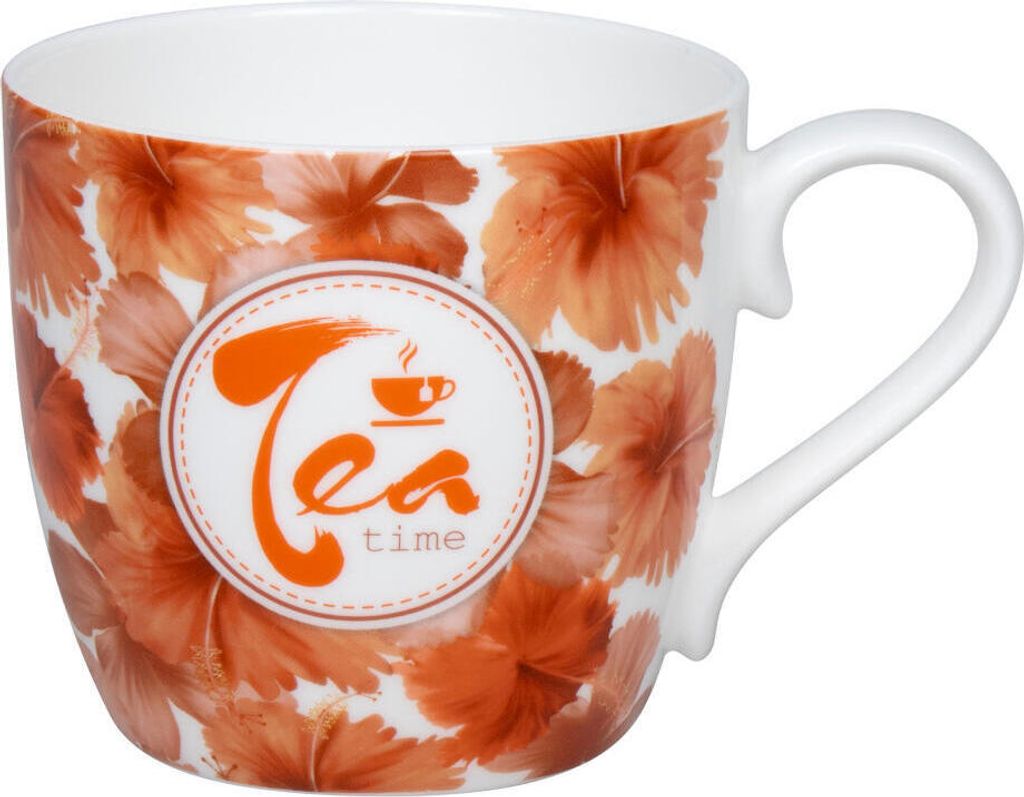 Könitz Becher Tea Time - hibiscus, Tasse, Kaffeetasse, Bone China, Rot, 425 ml, 1120572870