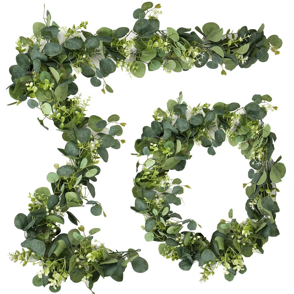 Couronne Eucalyptus Artificielle 1,8m : Déco Végétale sans Entretien