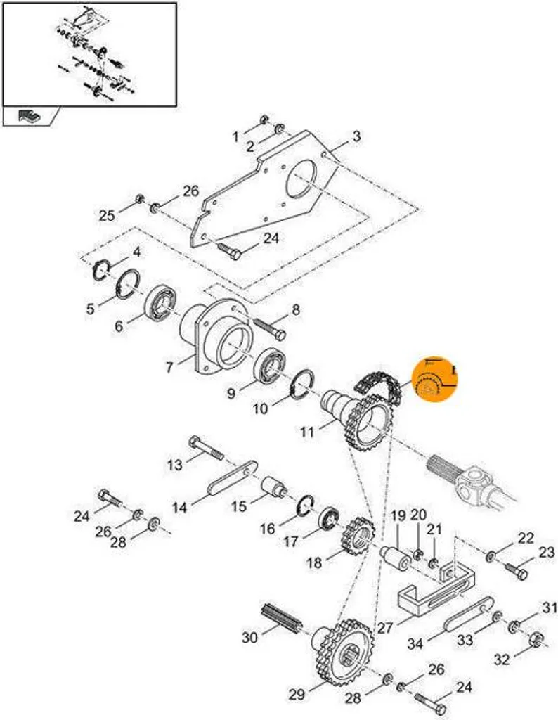 Chaîne de transmission moissonneuse New Holland 340437642