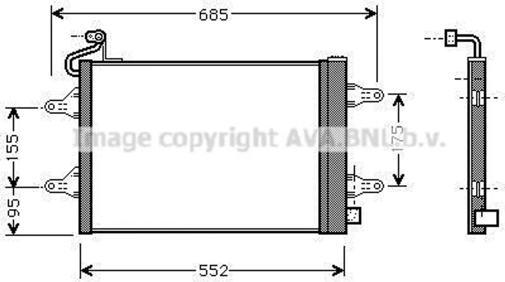 Condenseur Clim Haute Performance OE 5Z0820411 pour VW Fox et Roomster