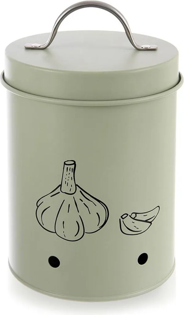 Orion | Contenitore per frutta e verdura - Verde - 1,4 L - Metallo - Con aperture di ventilazione