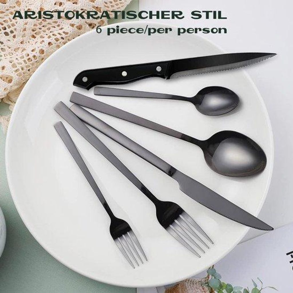 Edelstahl Besteck Set spiegelglanz 36-teilig