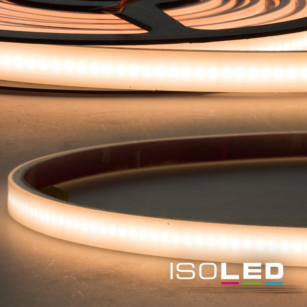 ISOLED LED AQUA927 Flexband Streifen, milchig, 24V, 10W, IP67, warmweiß, 240 LED/m
