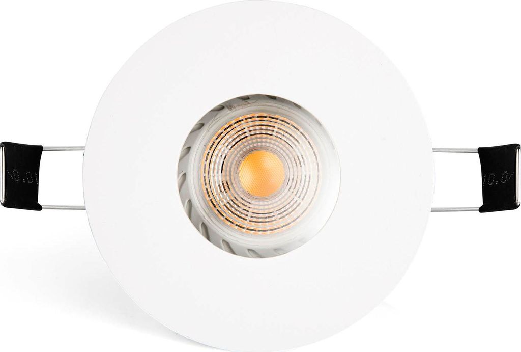 NIVA Downlight Pinhole weiß IP65 für LED, feste Deckenmontage, B 9,8 cm, H 3,7 cm
