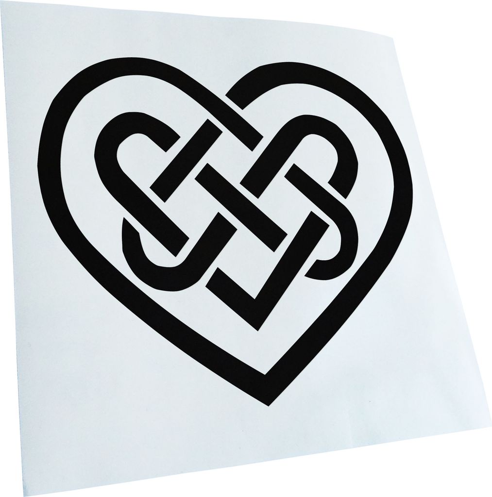 Kiwistar - Autoaufkleber - Celtic Love - Knot Heckscheibe - Aufkleber für Auto Kfz Fahrrad, LKW, Truck Mofa