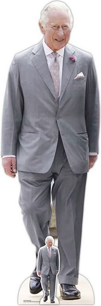 King Charles Pappaufsteller Grey Suit Pappaufsteller