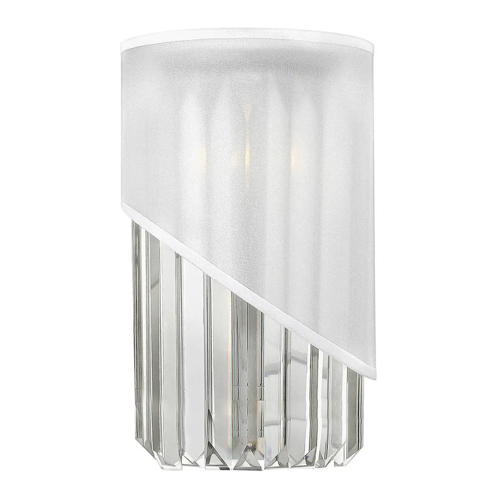 Applique Murale Finition Nickel et Verre Gigi - Éclat Glamour 1x60W