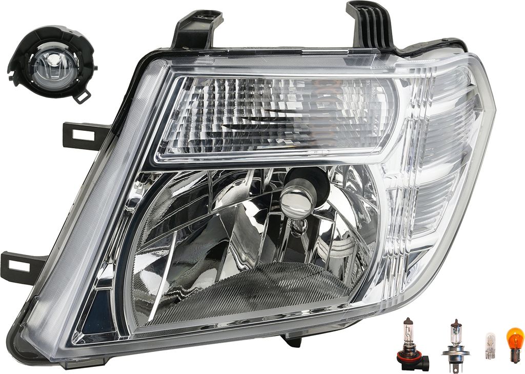 Johns, Scheinwerfer passend für Nissan Pathfinder R51 01/10- H4 L + Nebel +Leuchtmittel 260605X10B 26155EA500 26155EA525