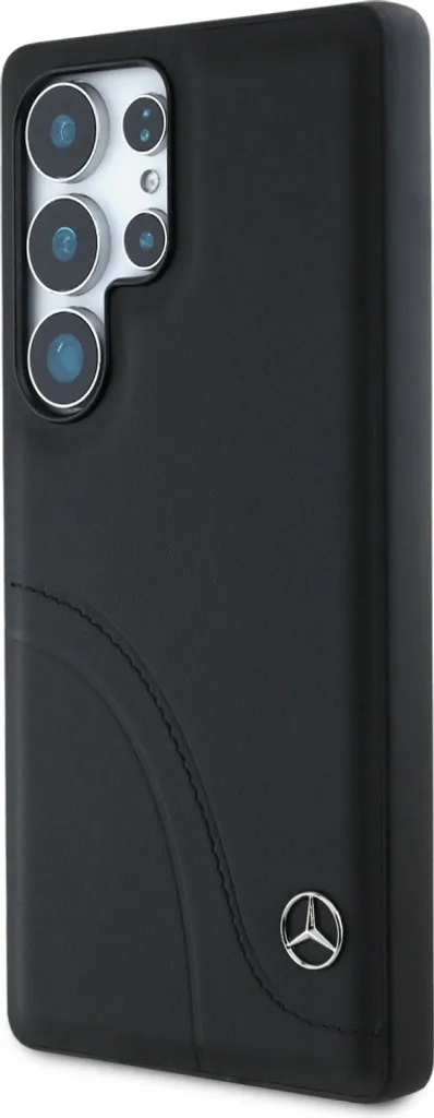 Custodia Mercedes per Samsung Galaxy S25 Ultra | Cover Eco-Pelle Nera