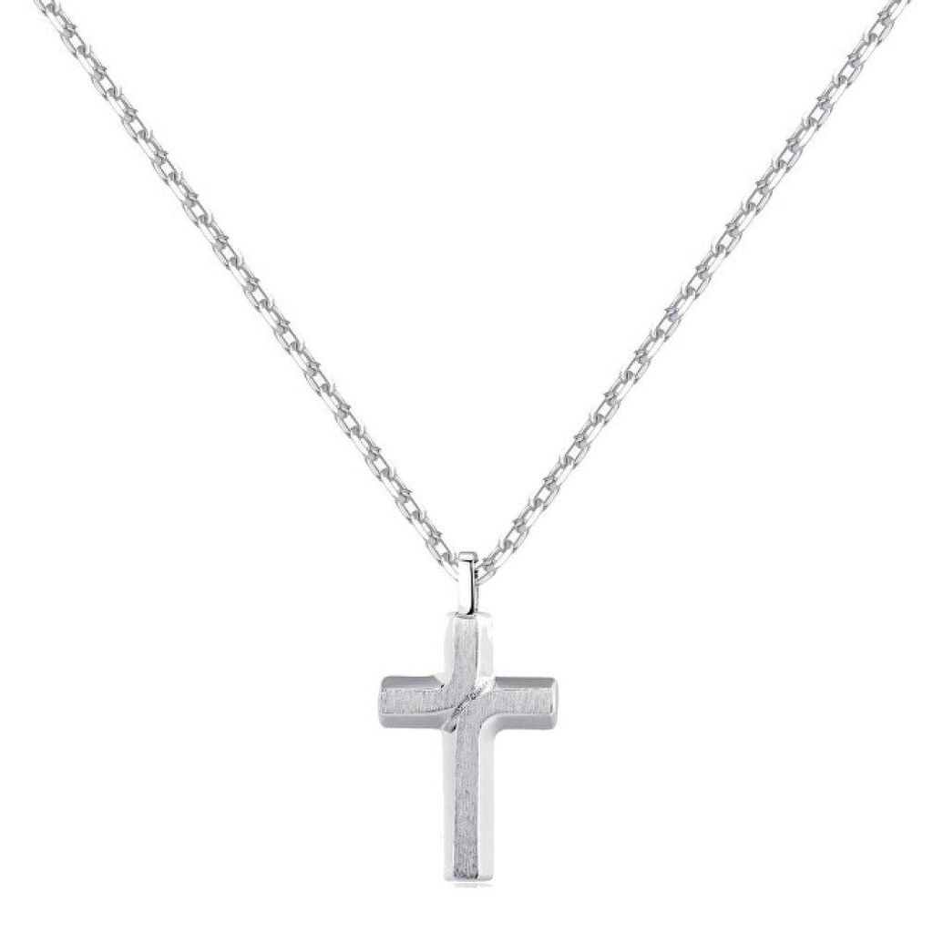Stylish steel necklace with a cross Backliner BBC04 Produktbild 
