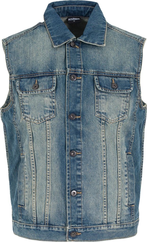 Urban Classics Denim Vest, taille : Xxl ; Couleur : Image du produit 