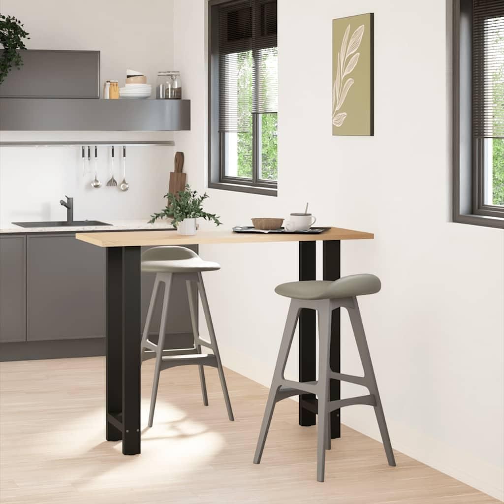 vidaXL Gambe per tavolo da bar nero 2 pezzi 40x(100-101) cm Immagine del prodotto 