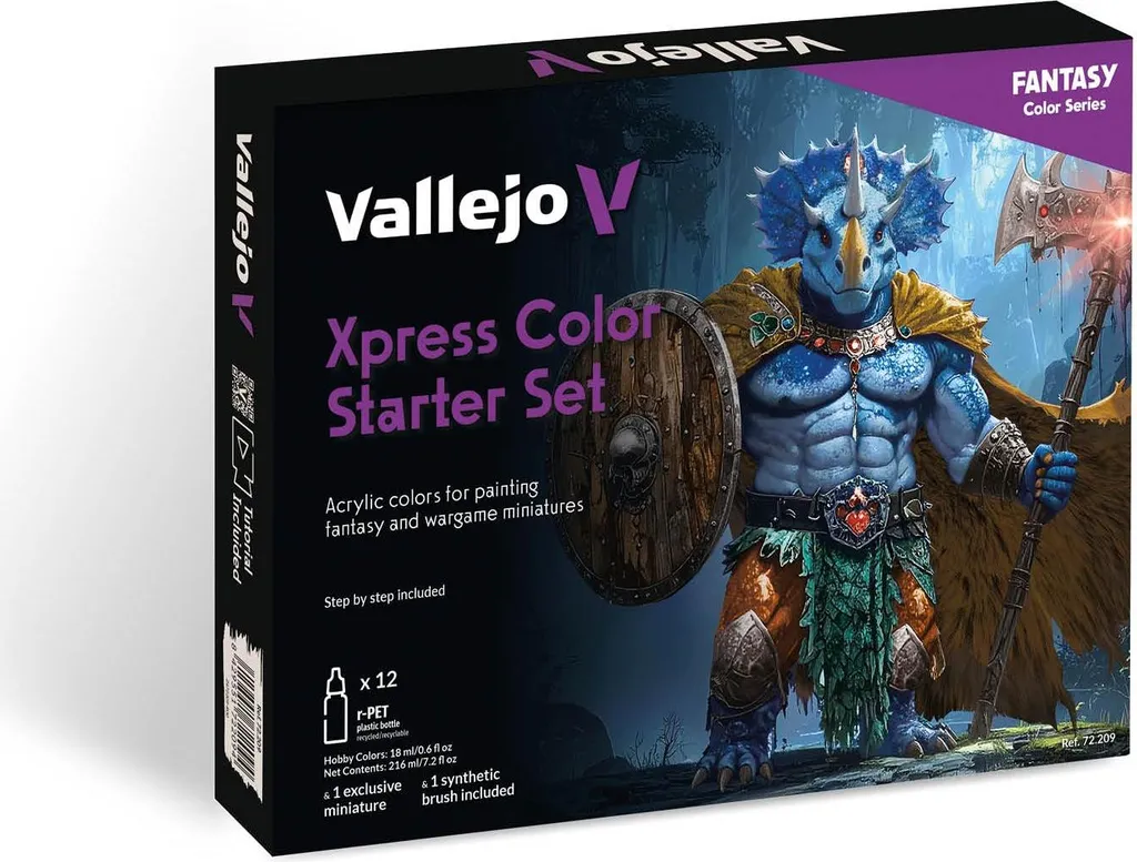 Kit Peinture Rapide Vallejo Xpress Color pour Jeux de Plateau et Wargame