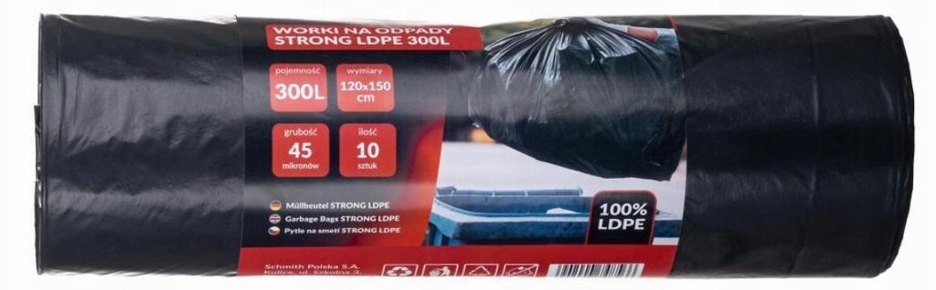 Müllsack 300l Abfallsack 10 Stk. Schmith LDPE Müllbeutel Produktbild 