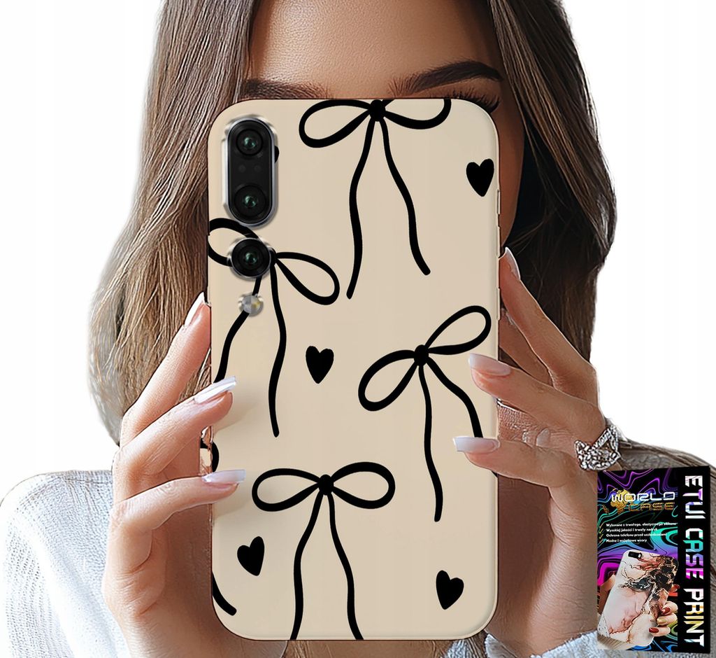 Fall Für Huawei P20 Plus - Beige Schleife Band Mode-Designs