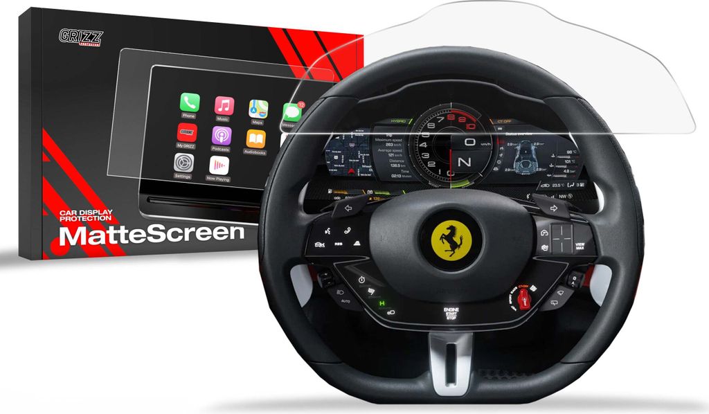 Matte Autodisplayfolie für Ferrari SF90 Stradale (2020-2025), Grizz Protector