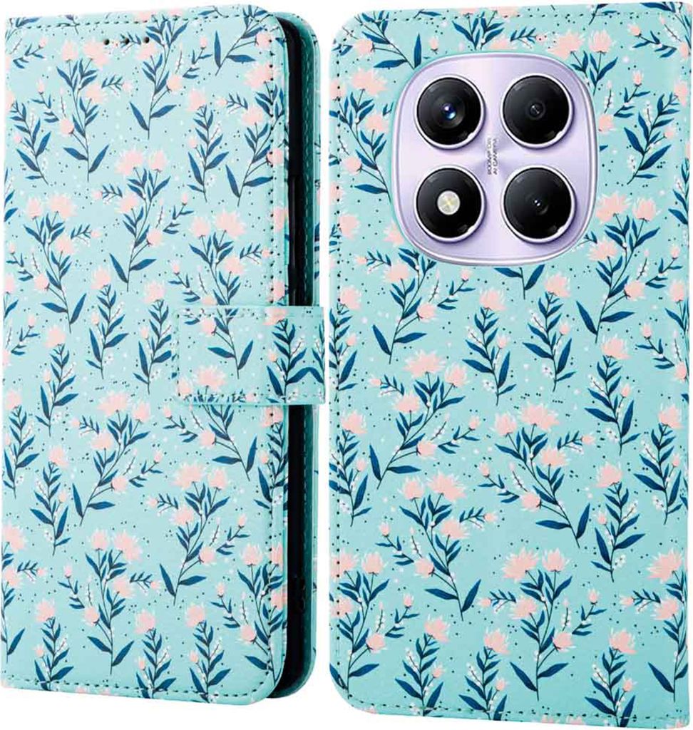 imoshion Design Klapphülle Xiaomi Redmi Note 14 Pro (4G) - Blue Flowers