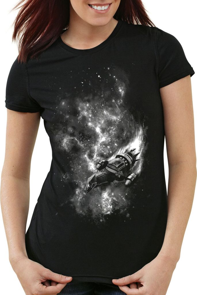 style3 Firefly in Space Damen T-Shirt serenity allianz raumschiff, Größe:2XL