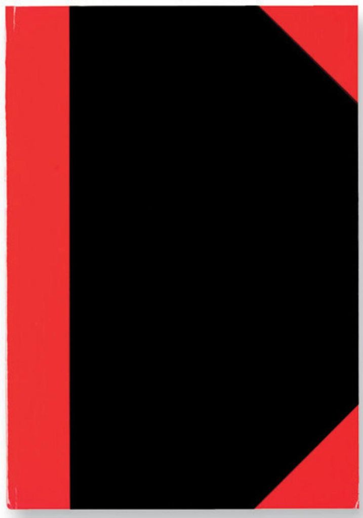 STYLEX 29116 Kladde - A5, kariert, Hardcover, schwarz/rot, Produktbild 