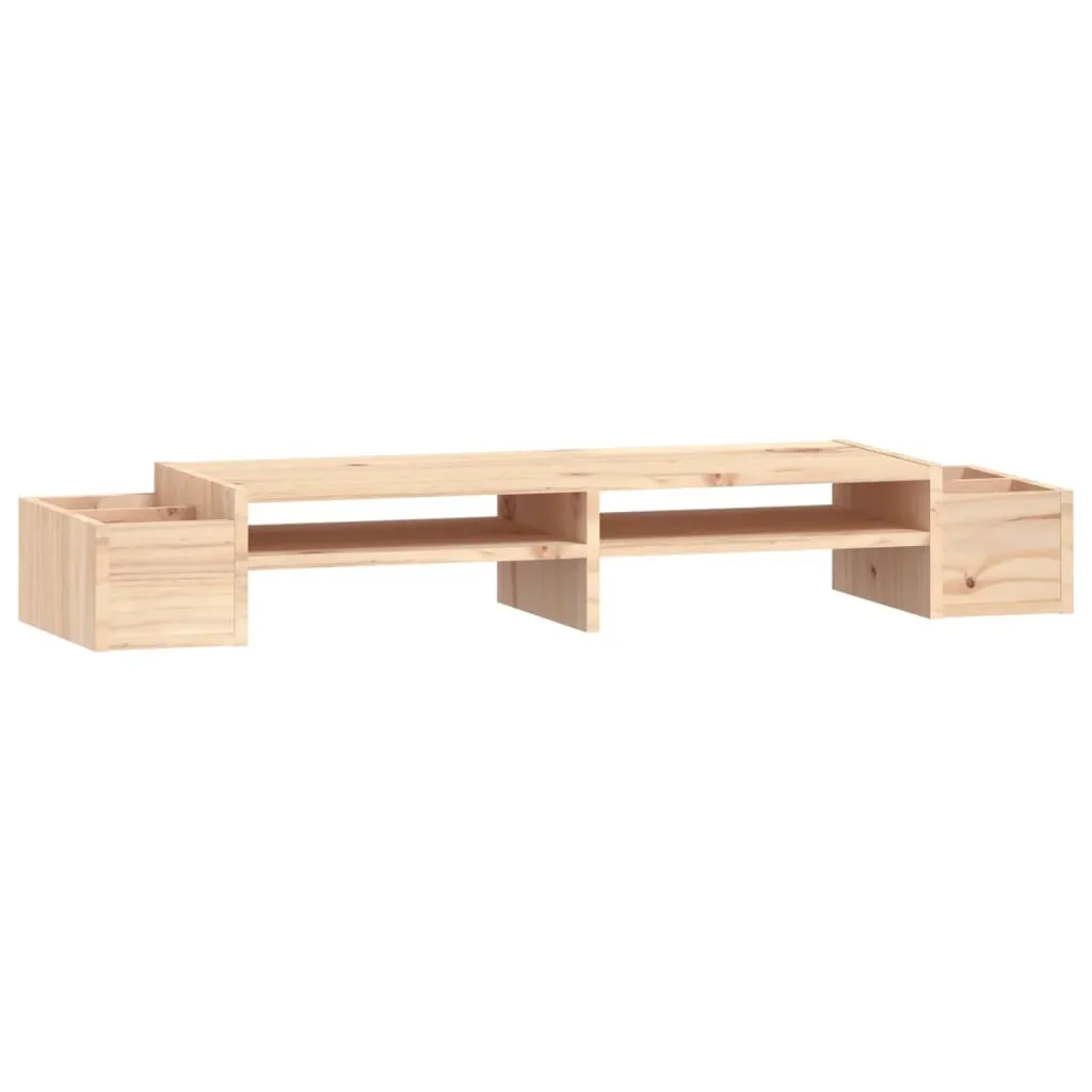 Support moniteur en bois massif 100x27,5 cm - Elévateur écran en pin