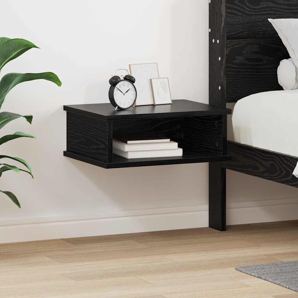 vidaXL Nachttisch Schwarz Eichen-Optik 40 x 31 x 15 cm Holzwerkstoff