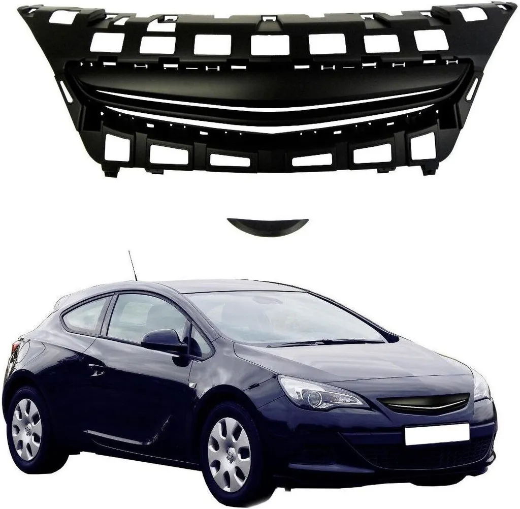 Calandre de Radiateur Sport Noir pour Opel Astra J GTC 3 Portes