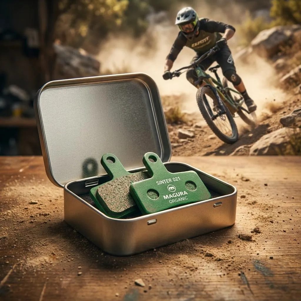 Plaquettes de frein à disque VTT Magura Sinter 021 organiques vertes