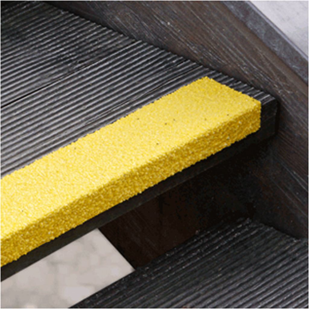 Antirutschtreppenkantenprofil GFK Extra Stark, Kunststoff, gelb, 70x1000 mm