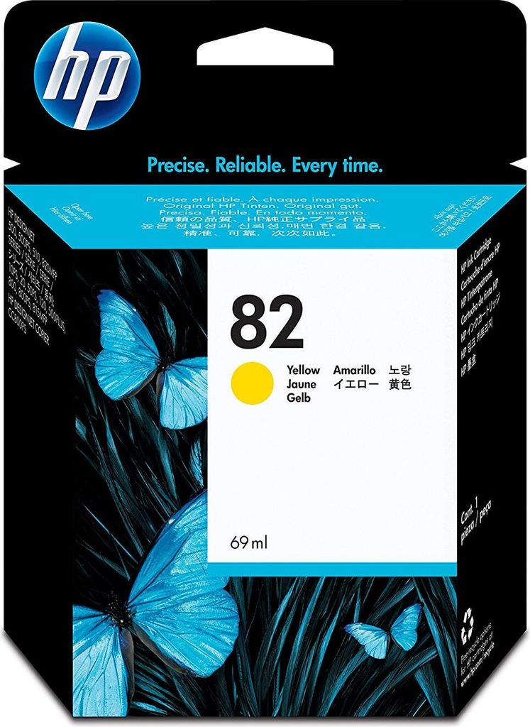 HP Žltá atramentová kazeta 82 DesignJet, 69 ml, HP Obrázok produktu 