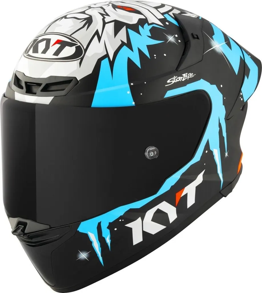 Casque KYT TT-Revo Masia Replica Bleu Clair Mat Taille S (55/56)