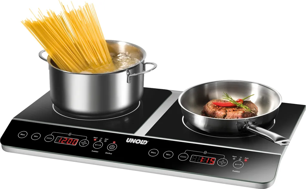 Plaque de Cuisson Double Induction Unold Elegance 58175 Vitrocéramique Noir