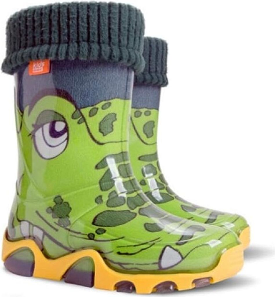 Demar LUX Gummistiefel Regenstiefel Kinderstiefel gefüttert mit Innensocken Mädchen Jungen 22