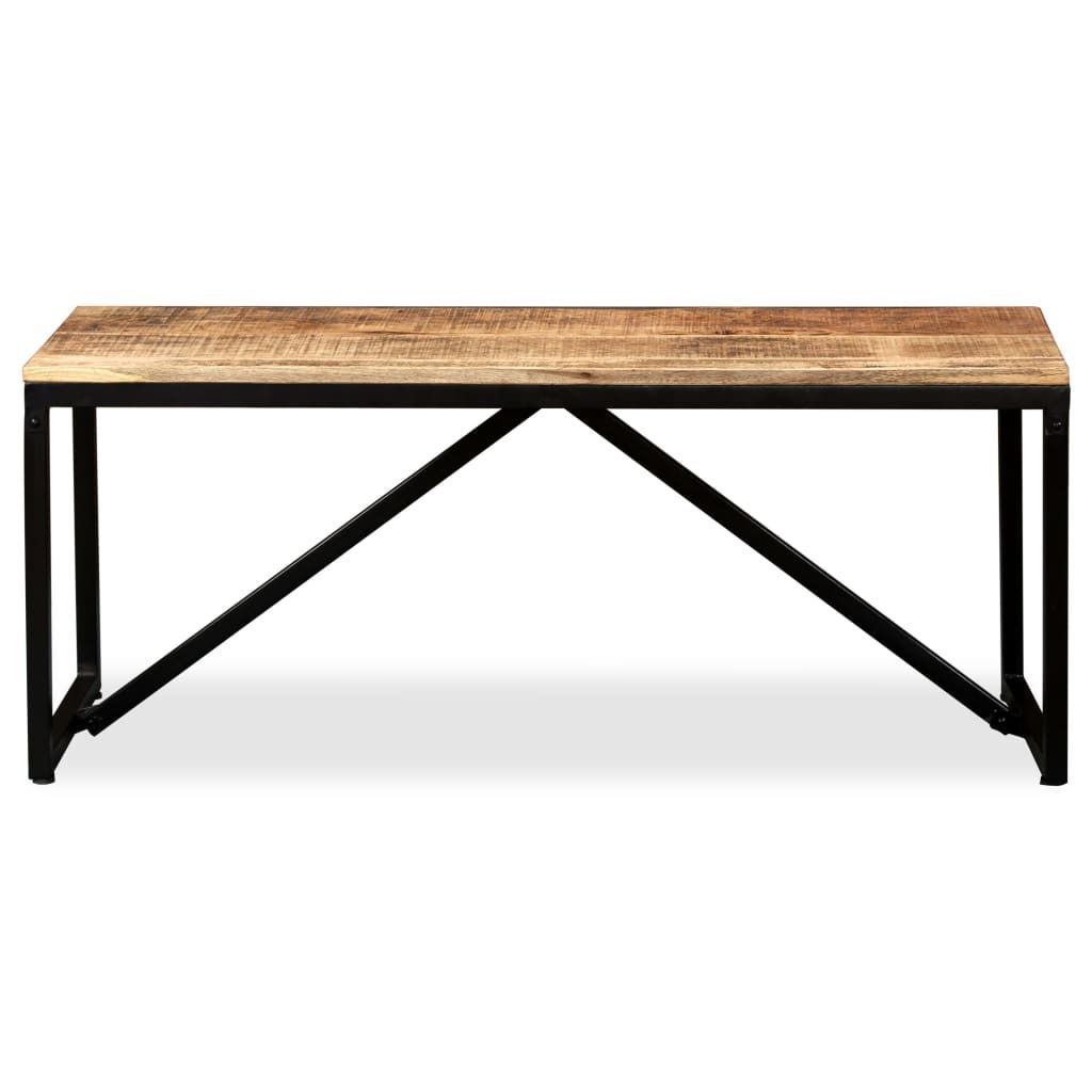 Panca in legno di mango massiccio 110 x 35 x 45 cm Immagine del prodotto 