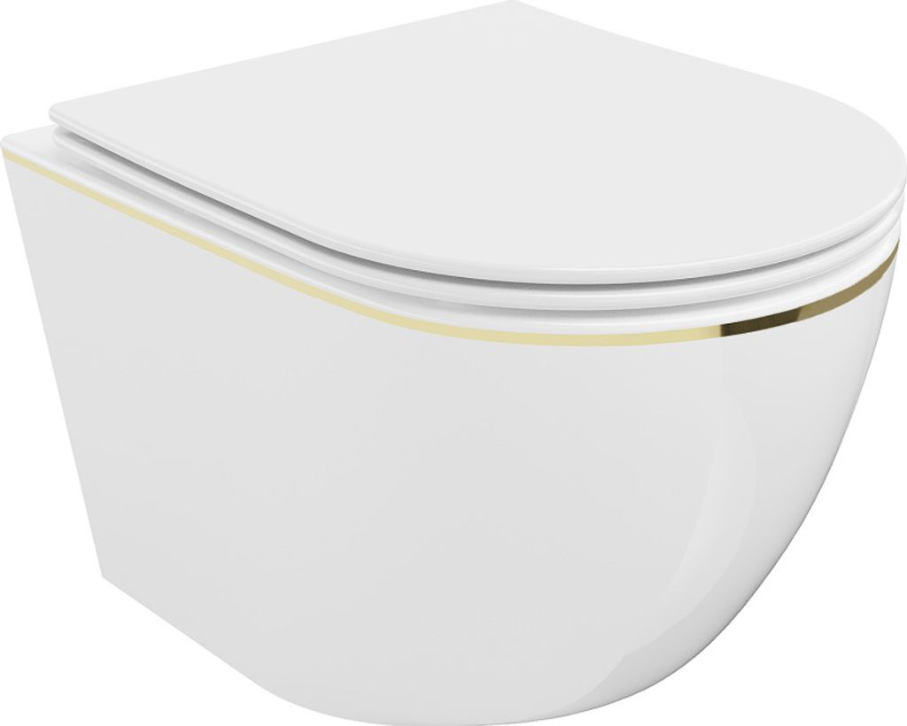 Mexen Lena miska wc Rimless z deską wolnoopadającą slim, Zdjęcie produktu 