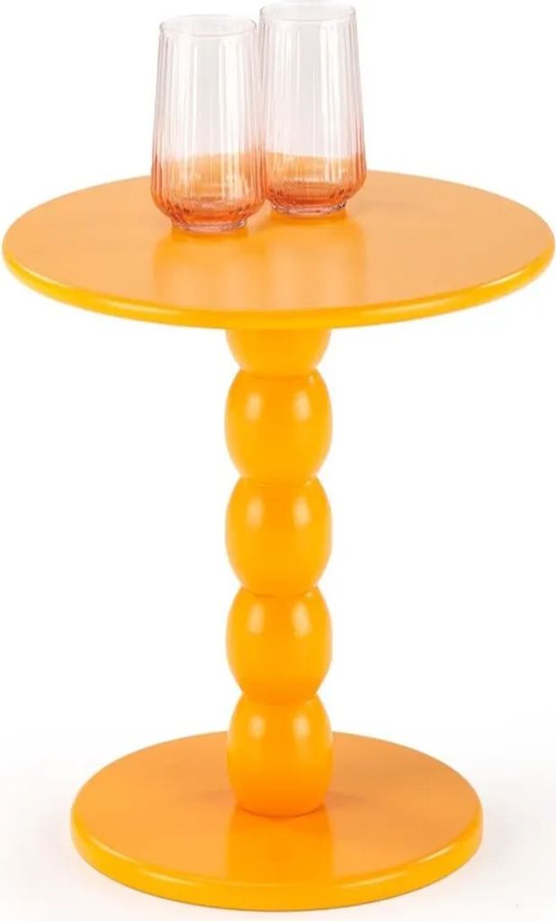 Couchtisch CIRILLA rund einbeinig lackiert Ø40x47 cm Produktbild 