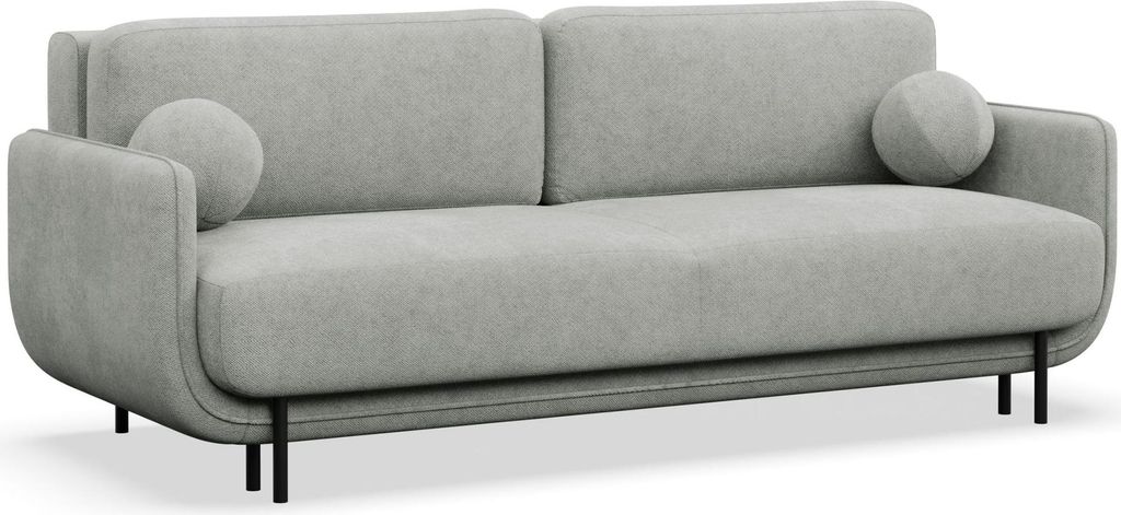 Selsey Ovals – 3-Sitzer Schlafsofa mit Strukturstoff, Hellgrau