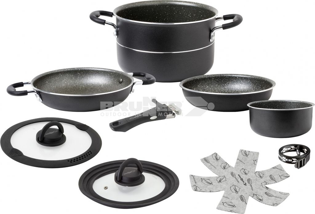 Brunner Pirate Kochtopfset Vacublock System 7 + 1 teilig Topf & Pfanne 22cm