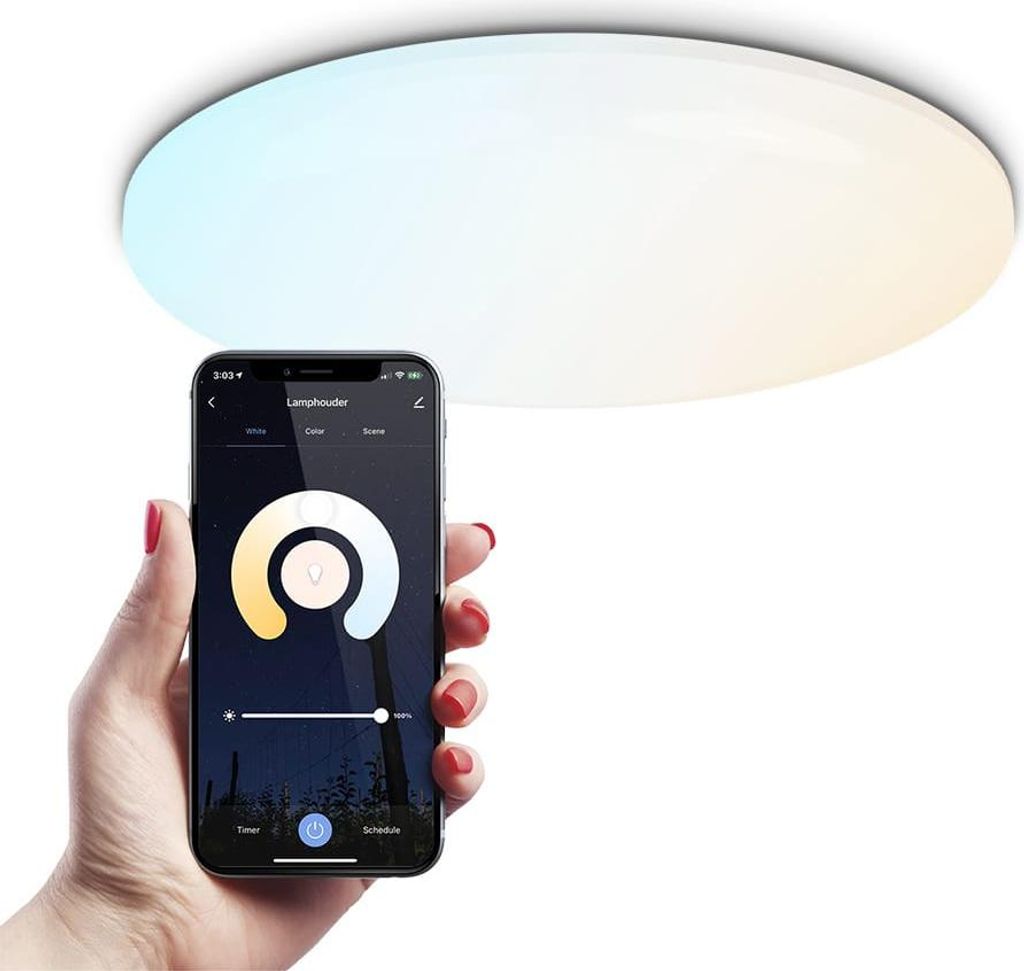 HOFTRONIC - Plafonnier connecté rond 24W 2400lm Ø30cm RGBWW Image du produit 
