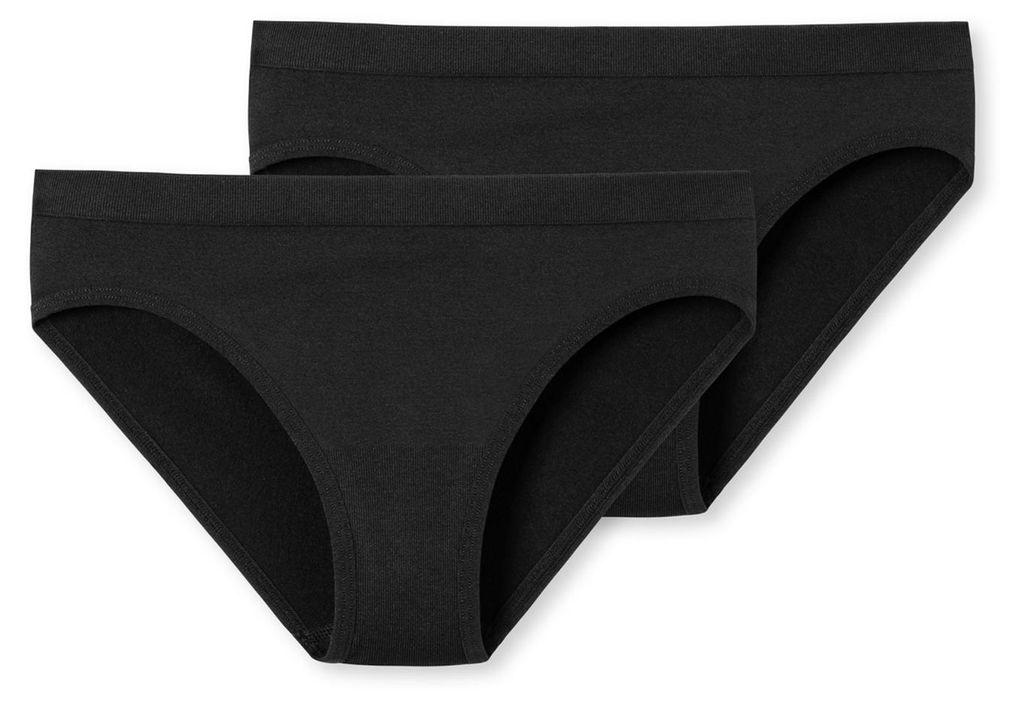 Schiesser Mädchen Slip 2-Pack Seamless Light - schwarz - Produktbild 