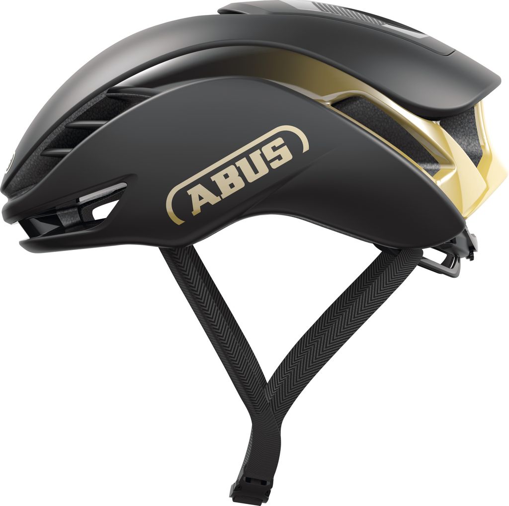 ABUS Rennradhelm GameChanger 2.0 - High Performance Aerohelm mit optimierter Aerodynamik und Belüftung - für Damen und Herren - chwarz-Gold, Grö...