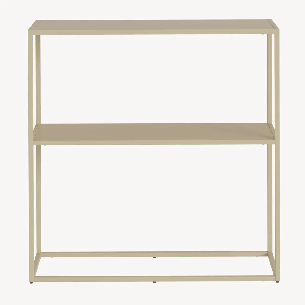 Table console pour couloir étroit Strömstad, meuble d'appoint camel - 6