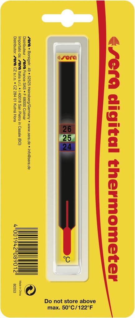 Sera Aquariumthermometer Stick-On LCD 1 Stück Produktbild 