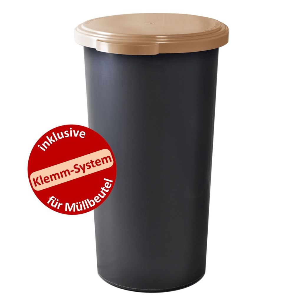 KUEFA VLC 60 Liter Müllsackständer, Mülleimer, Sammelbehälter für den Gelben Sack (Cappuccino)
