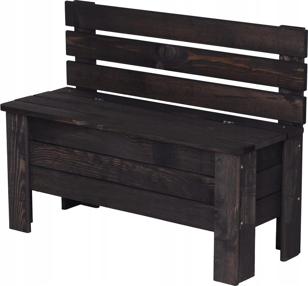 STOLMAK Záhradný drevený box 111 l 71x54x29 cm čierny, Obrázok produktu 