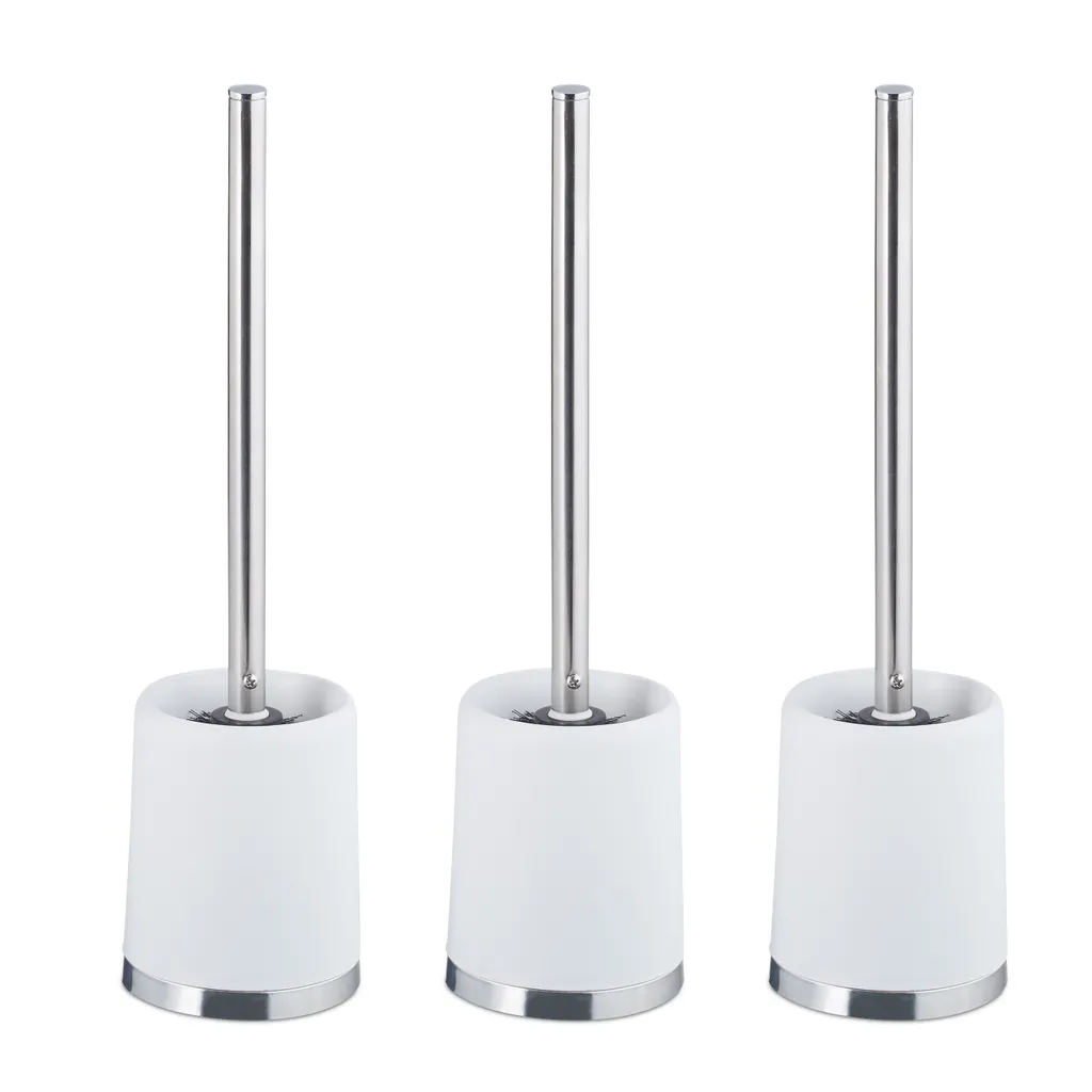 Set Relaxdays 3 Scopini WC con Supporto | Ideale per Case Vacanza